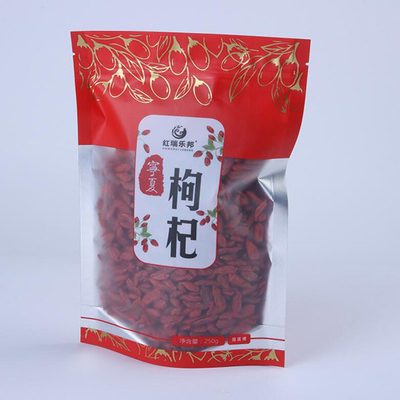 Beef Nuts Kraft Paper 50g Kompos Berdiri Kantong Dengan Jendela