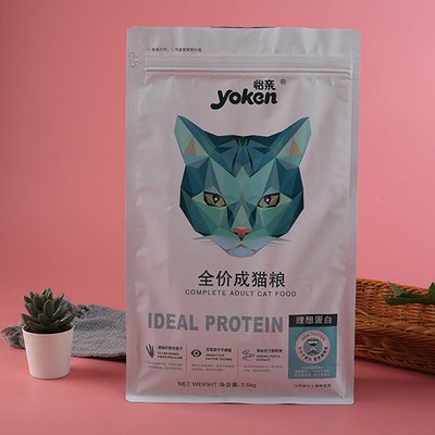 12oz 16oz Pet Food Packaging Bag Dog Cat Treats Stand Up Kantong Kunci Zip Plastik