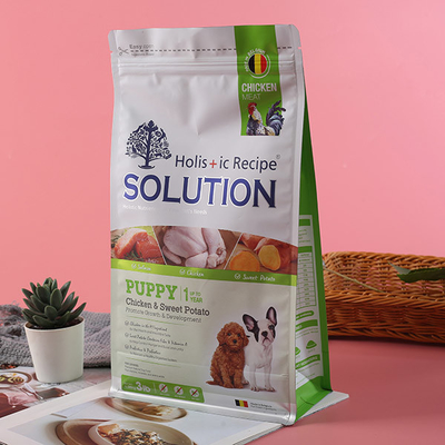 Tas Makanan Anjing 500g Flat Bottom Besar Kantong Makanan Hewan Daur Ulang Plastik Daur Ulang