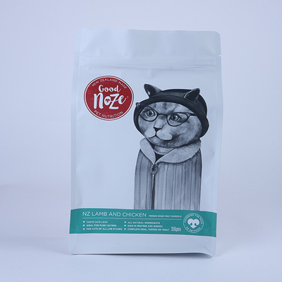 Aluminium Zipper 300g Flat Bottom Bag Kemasan Makanan Kucing Tas Besar