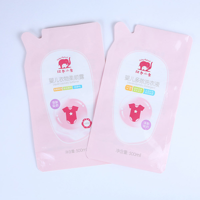 Double Sided Plastic 180mic Fluid Spout Pouch Packaging Laundry Washing Detergents Spout
