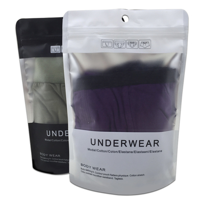 Matte Slider Print T Shirt Bags Frosted  ODM Kemasan Garmen Berkelanjutan