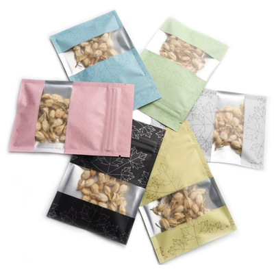 Kustom dicetak Resealable Foil Aluminium 120mic  Mylar Food Storage Bags Untuk makanan kering / kopi / Makanan Ringan