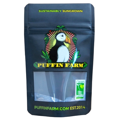 kantong garam laut hitam matte berdiri kantong penghalang dengan jendela ritsleting tas kemasan fleksibel food grade