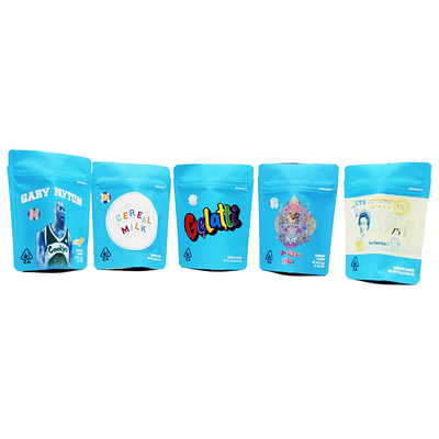 3.5g Runtz  Tas Kemasan Cetak Kustom Stand Up Pouch Mylar Untuk Gulma Medis
