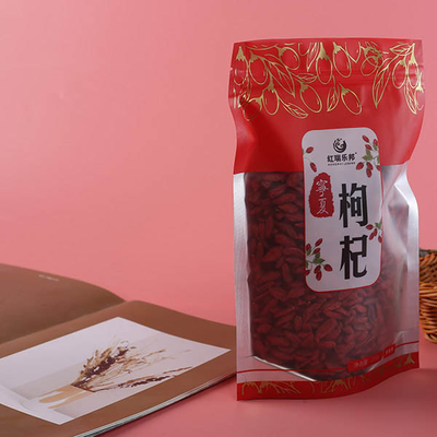 Beef Nuts Kraft Paper 50g Kompos Berdiri Kantong Dengan Jendela