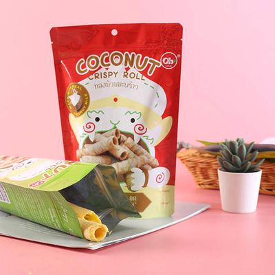 Ritsleting makanan berdiri kantong kacang dengan tas kemasan makanan lubang euro