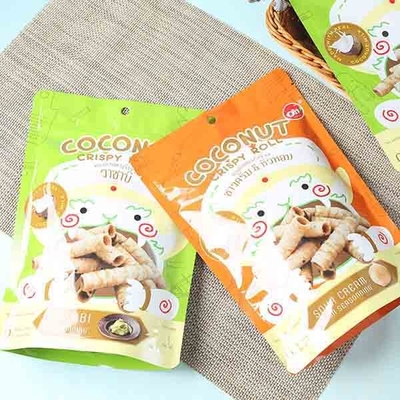Ritsleting makanan berdiri kantong kacang dengan tas kemasan makanan lubang euro