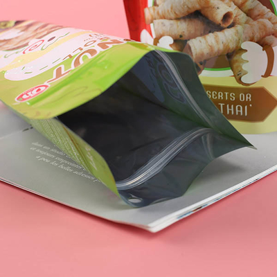 Heat Seal Standing Pouch Packaging Aluminium Foil Mylar Tear Notch Matte Black