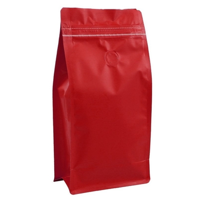 Aluminium Foil Coffee 1000g Flat Bottom Bag Kemasan Kantong Kemasan Teh Dengan Katup