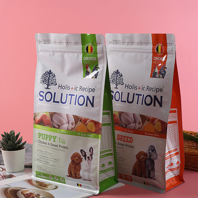 Tas Makanan Anjing 500g Flat Bottom Besar Kantong Makanan Hewan Daur Ulang Plastik Daur Ulang