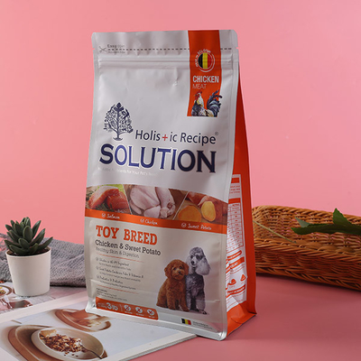 Tas Makanan Anjing 500g Flat Bottom Besar Kantong Makanan Hewan Daur Ulang Plastik Daur Ulang