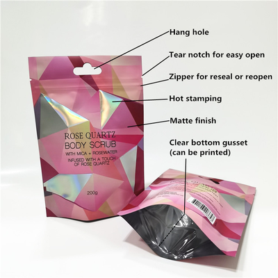BRC 120mic Spice Packaging Pouch Zip Pouch Bags Untuk Sayuran