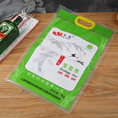 5kg 10kg Tas Kemasan Kustom Dicetak Tas Kemasan Beras Tahan Air Dengan Katup