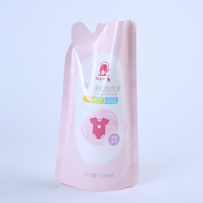 Double Sided Plastic 180mic Fluid Spout Pouch Packaging Laundry Washing Detergents Spout