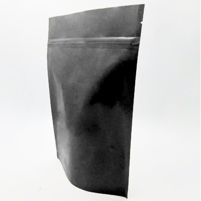 Aluminium Foil Heat Seal 16oz Zip Lock Pouch Packaging 450g Matte Black Stand Up Pouch