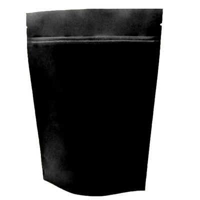 Aluminium Foil Heat Seal 16oz Zip Lock Pouch Packaging 450g Matte Black Stand Up Pouch