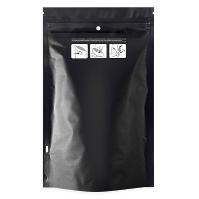 Matte Laminating Pouches 180mic Tas Tahan Anak Tas Mylar Hitam Dan Putih
