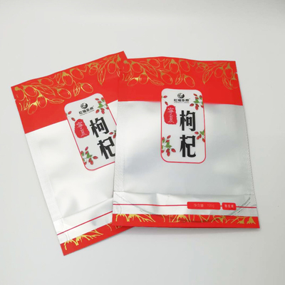 White Resealable Doypack Matte Penyimpanan Makanan Kantong Foil Kantong  Holografik