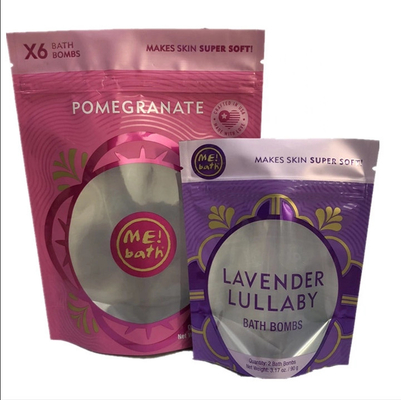 White Resealable Doypack Matte Penyimpanan Makanan Kantong Foil Kantong  Holografik