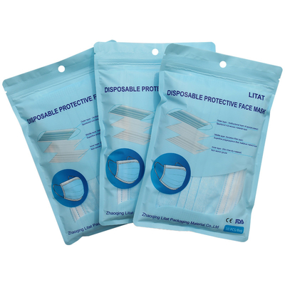 BRC Resealable Zipper Bags Kantong Poli Yang Dapat Ditutup Kembali Untuk Kemasan Masker