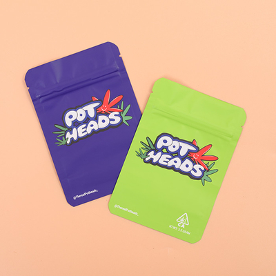 Holographic Mylar Zipper Stand Up Pouch Pencetakan Gravure